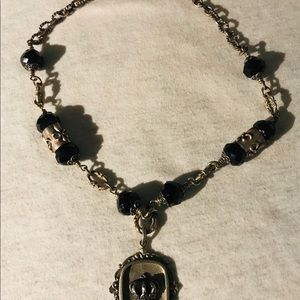 Sterling silver Great heavy flor de lis necklace